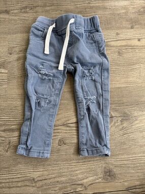 Olive + Scout Baby Distressed Skinny Jeans - Blue
